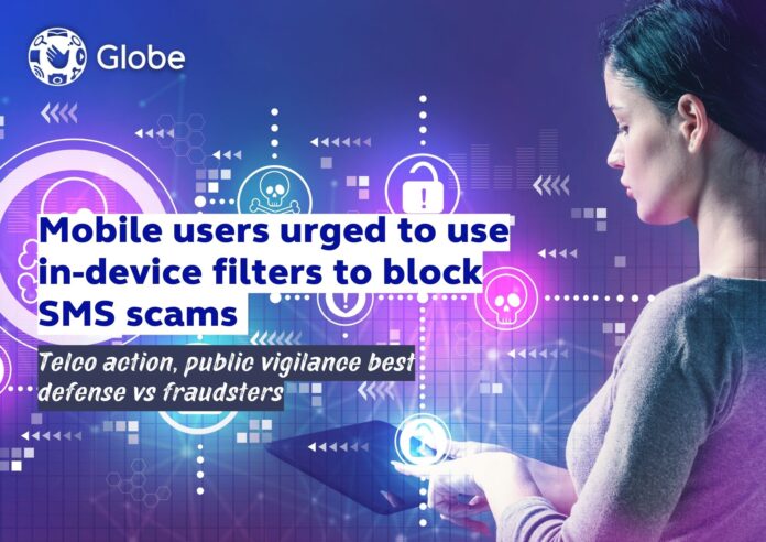 Mobile users urged to use in-device filters to block SMS scams