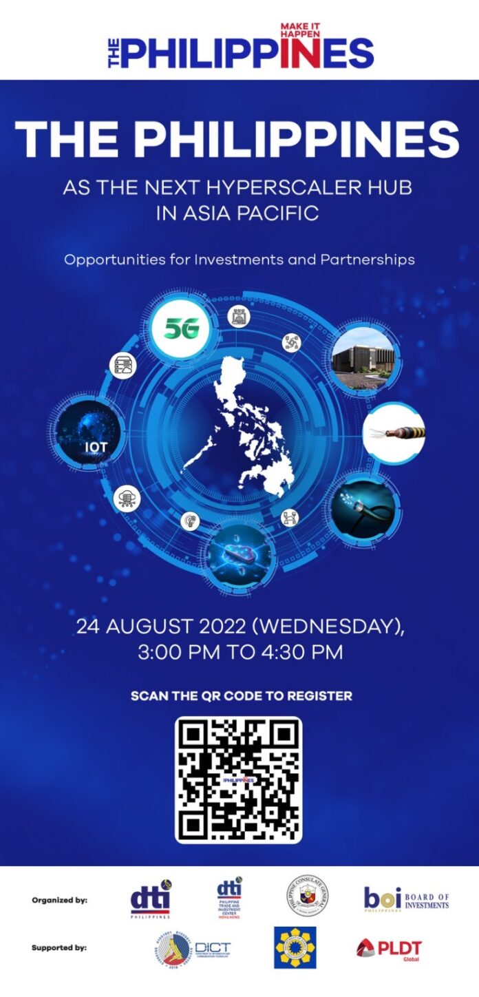 PTIC-HK TOGETHER WITH PCGHK AND BOI ORGANIZE A WEBINAR TO PROMOTE PH AS THE NEXT HYPERSCALER HUB IN APAC