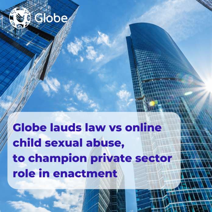 Globe lauds law vs online child sexual abuse, to champion private sector role in enactment