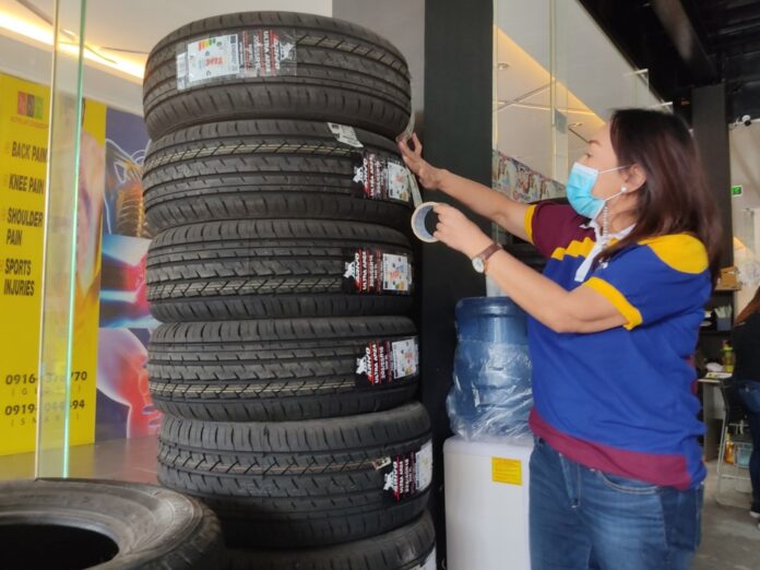 DTI calls firms to explain retail of over P1.2M uncertified car tires in QC