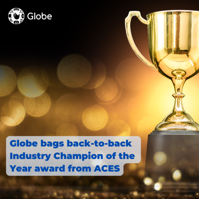 Globe bags back-to-back Industry Champion of the Year award from ACES