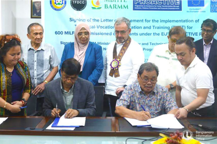600 decommissioned MILF combatants to avail EU's technical skills project