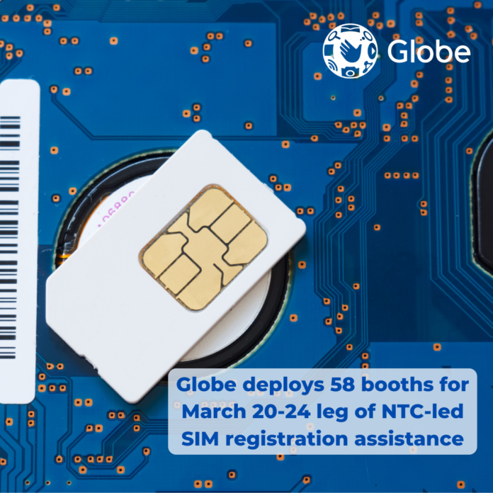 Globe deploys 58 booths for March 20-24 leg of NTC-led SIM registration assistance