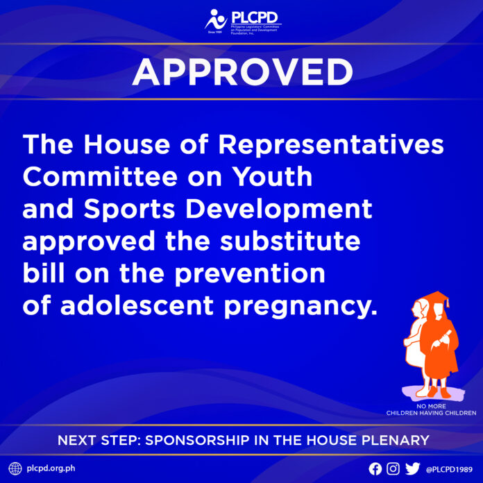 House Committee approves consolidated bill for proposed adolescent Pregnancy Prevention Act