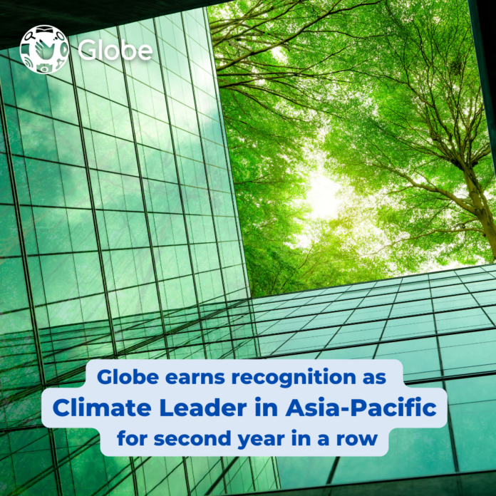 Globe earns recognition as Climate Leader in Asia-Pacific for second year in a row
