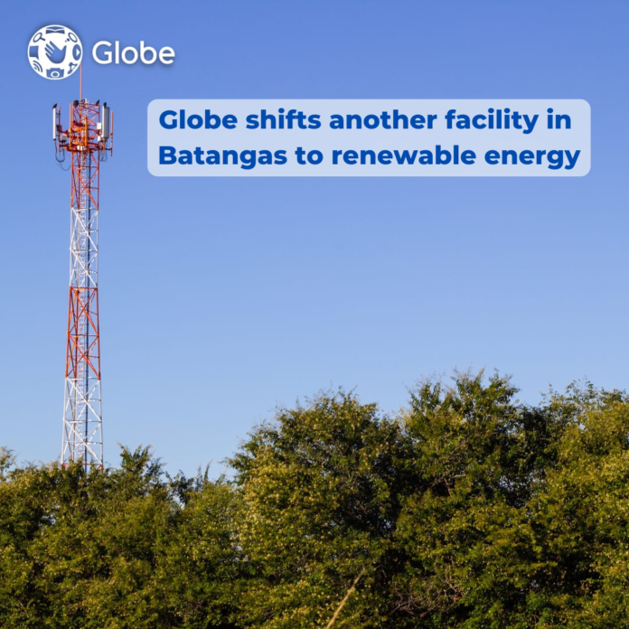 Globe shifts another facility in Batangas to renewable energy