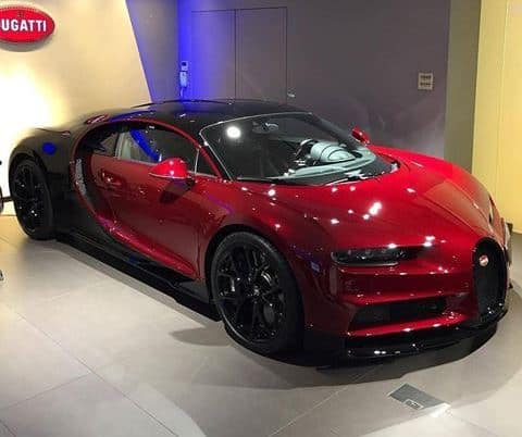 Red Bugatti Sports Car
